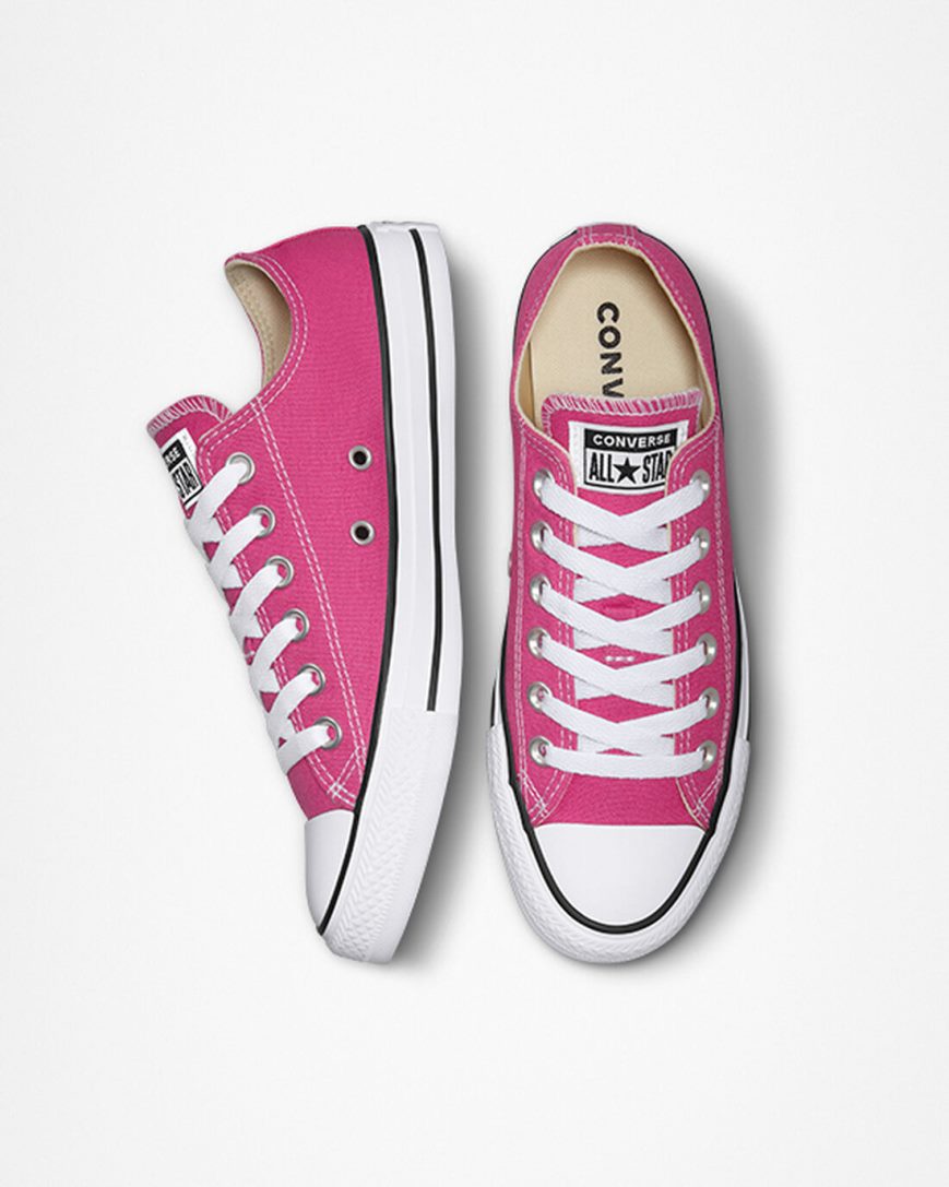 Zapatillas Bajas Converse Chuck Taylor All Star Seasonal Color Mujer Fucsia Blancas Negras | PE 2P5LE4